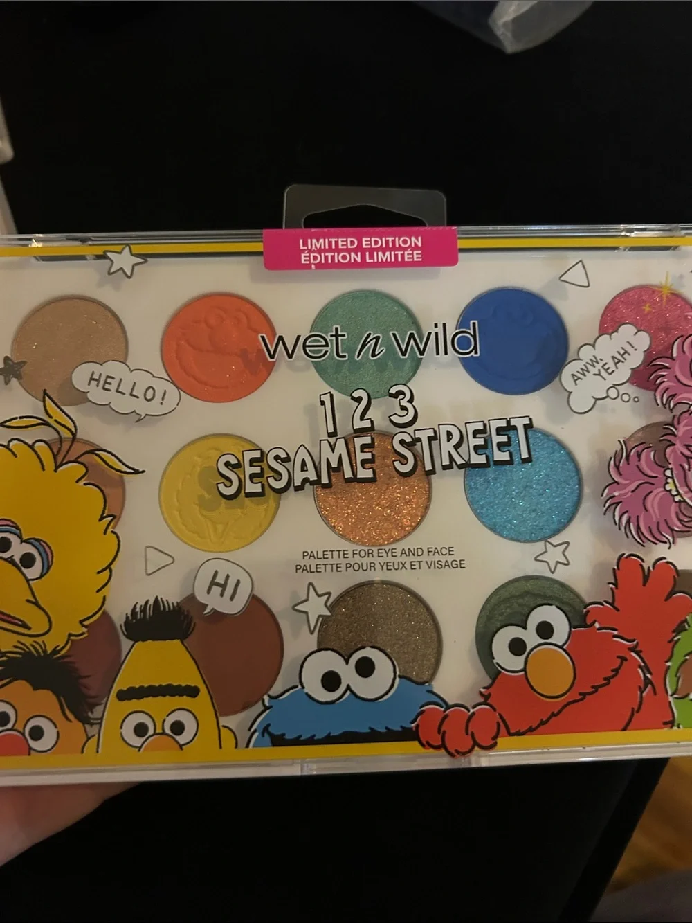 wet n wild 123 Sesame Street Eyeshadow Palette Trio — Bright Multicolor Shades